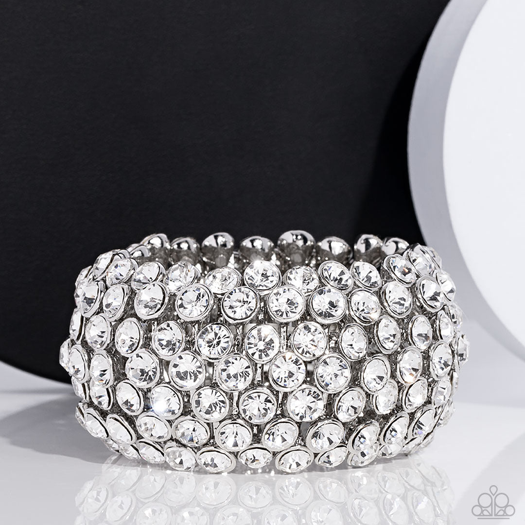 Paparazzi Zi Collection - Playing With Fire - White Zi Bracelet