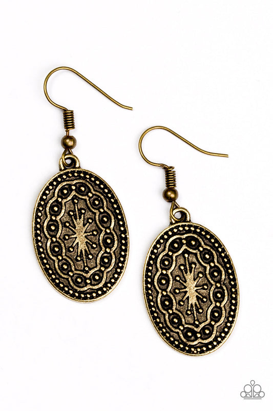 Paparazzi Ancient Wonders - Brass Earrings
