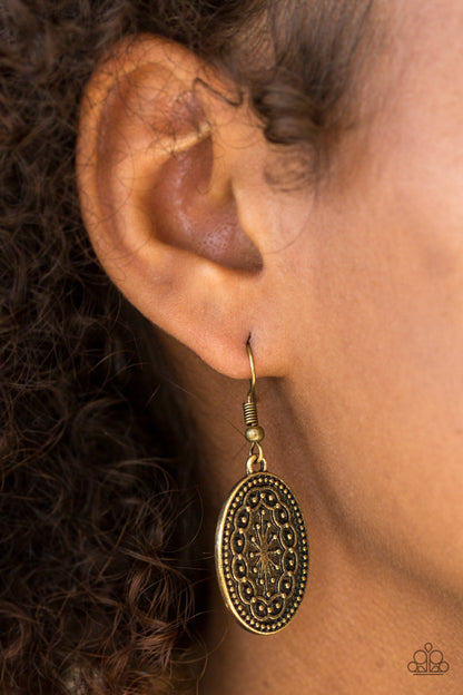 Paparazzi Ancient Wonders - Brass Earrings