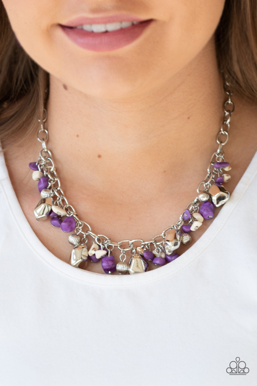 Paparazzi Quarry Trail - Purple Necklace