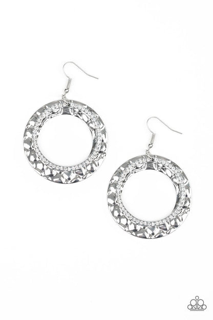 Paparazzi Cinematic Shimmer - White Earrings