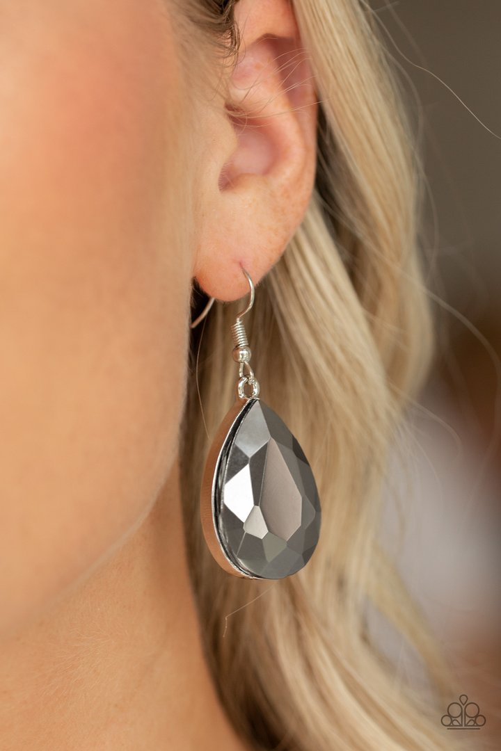 Paparazzi Limo Ride - Silver Earrings