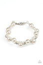 Paparazzi Utmost Uptown - White Bracelet