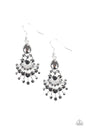 Paparazzi Where's The Limo - Silver Earrings