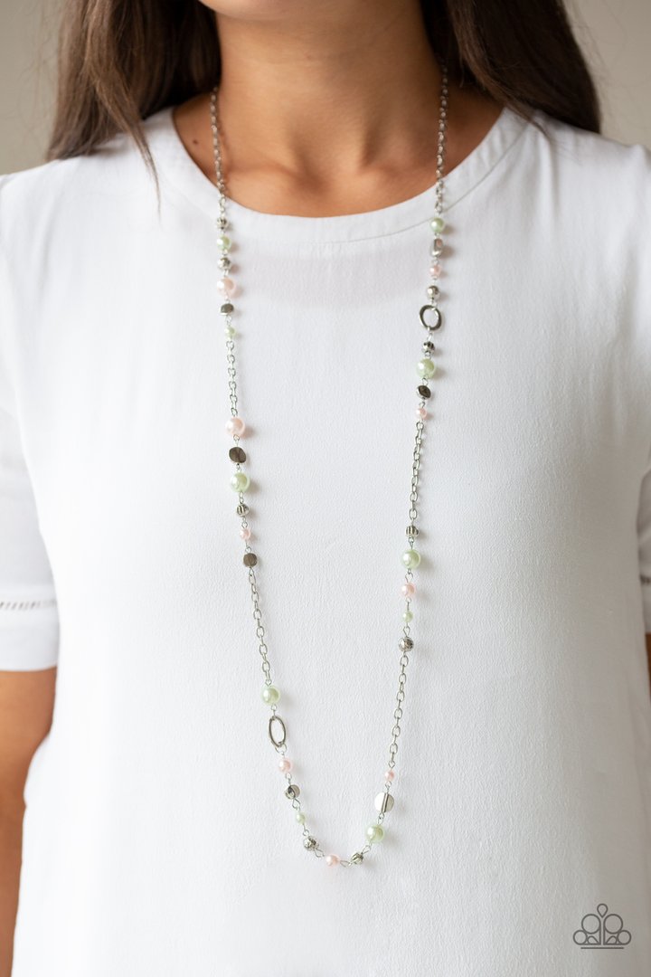 Paparazzi green pearl necklace shop