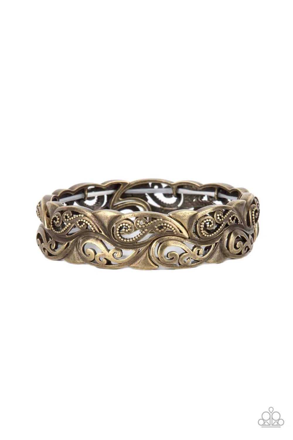 Paparazzi Paisley Portico - Brass Bracelet - Fashion Fix Exclusive - January 2023