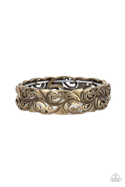Paparazzi Paisley Portico - Brass Bracelet - Fashion Fix Exclusive - January 2023