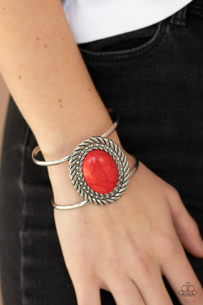 Paparazzi Desert Aura - Red Bracelet