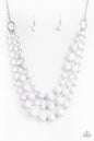 Paparazzi Everyone Scatter! - White Necklace