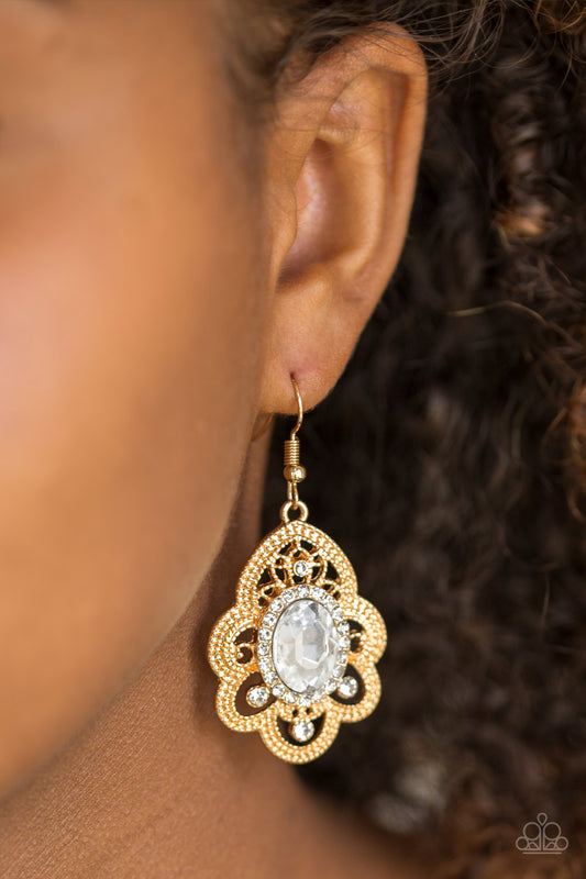 Paparazzi Reign Supreme - Gold Earrings