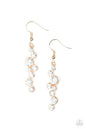 Paparazzi Milky Way Magnificence - Gold Earrings