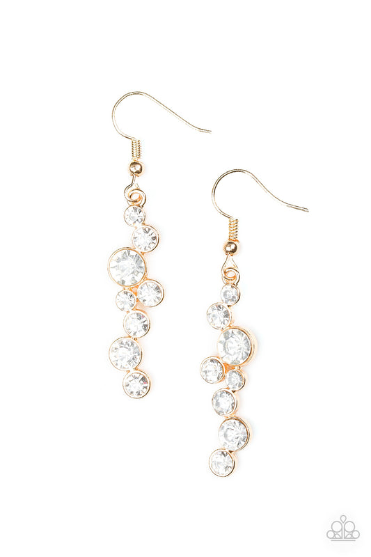 Paparazzi Milky Way Magnificence - Gold Earrings