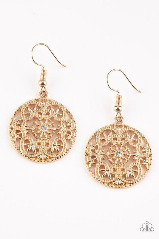 Paparazzi Rochester Royale - Gold Earrings