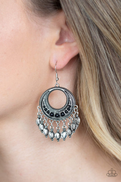 Paparazzi Desert Divinity - Black Earrings