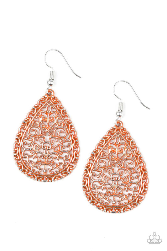 Paparazzi Indie Idol - Orange Earrings