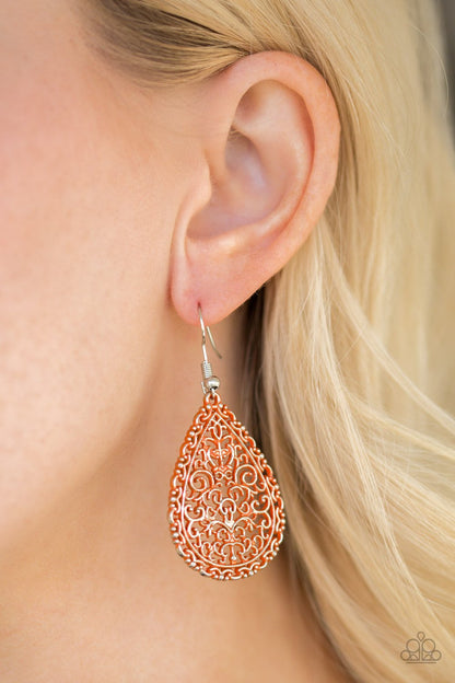Paparazzi Indie Idol - Orange Earrings