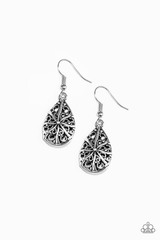 Paparazzi Western Wisteria - Silver Earrings