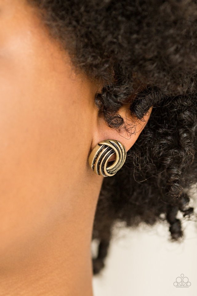 Paparazzi Rare Refinement - Brass Earrings
