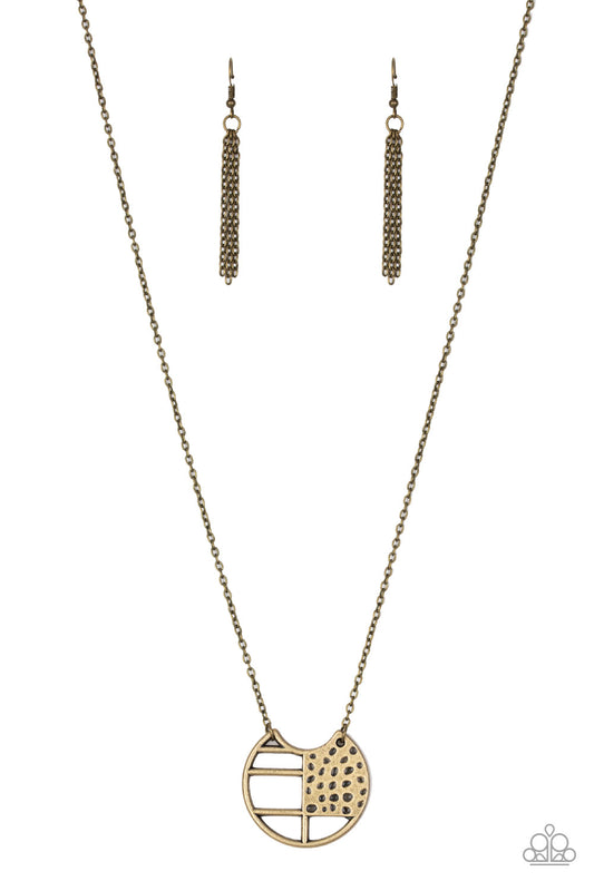 Paparazzi Abstract Aztec - Brass Necklace