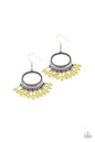 Paparazzi Happy Days - Yellow Earrings