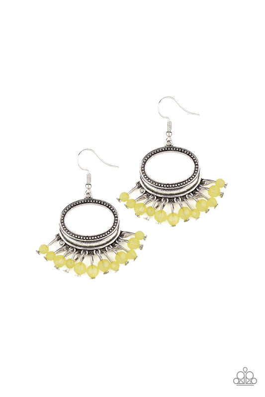 Paparazzi Happy Days - Yellow Earrings