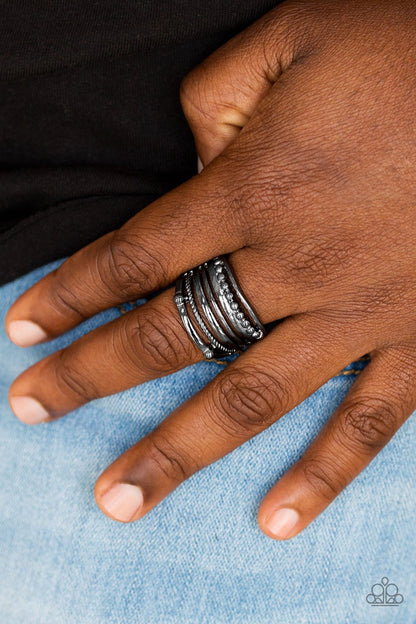 Paparazzi The STEEL Of Night - Black Ring