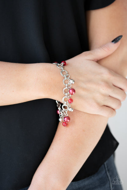 Paparazzi Fancy Fascination - Red Bracelet