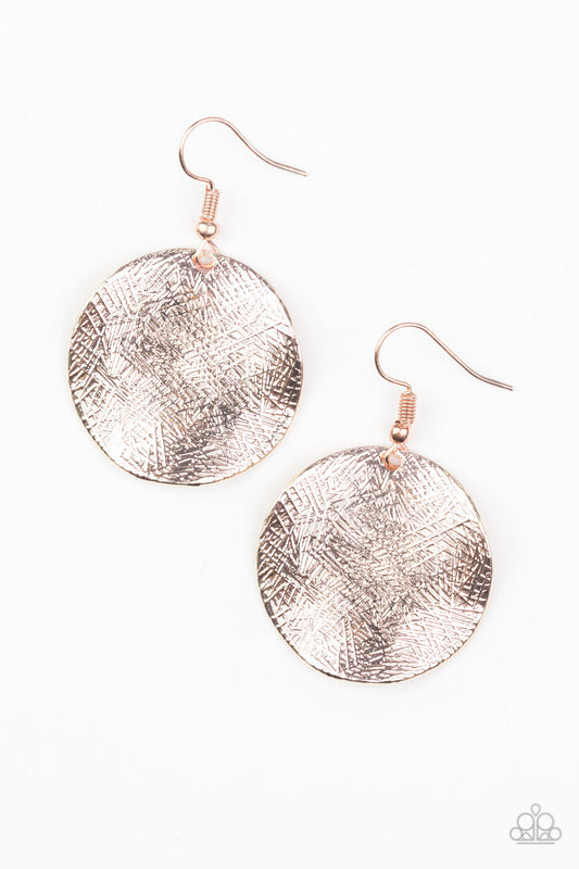 Paparazzi Basic Bravado - Rose Gold Earrings