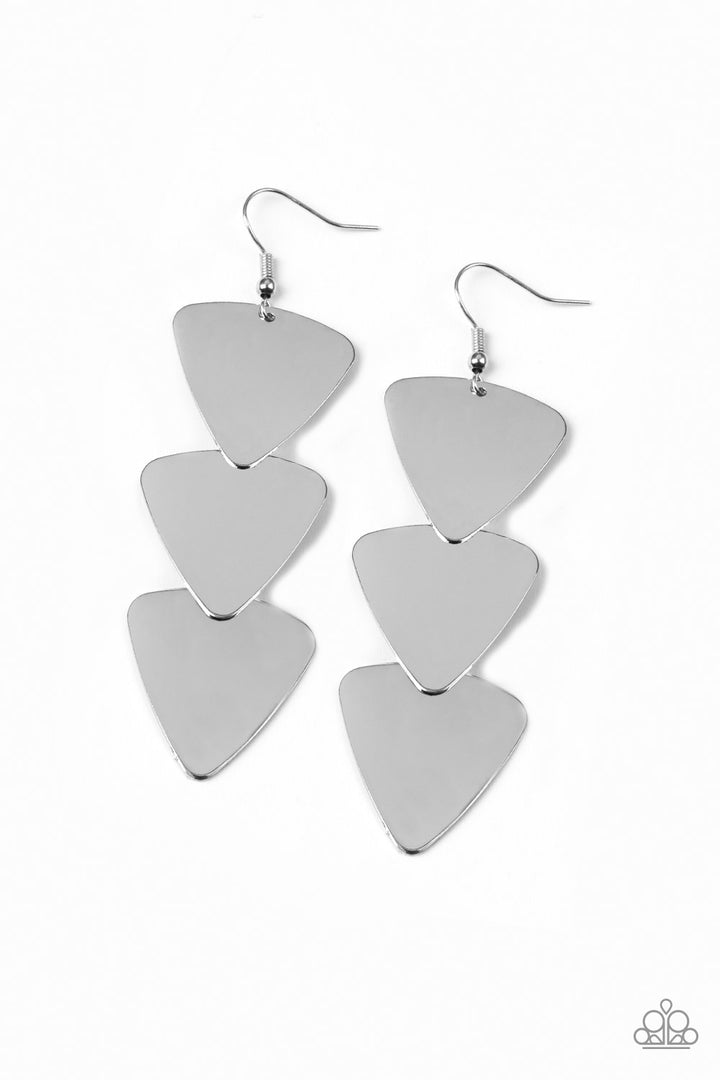 Paparazzi Terra Trek - Silver Earrings