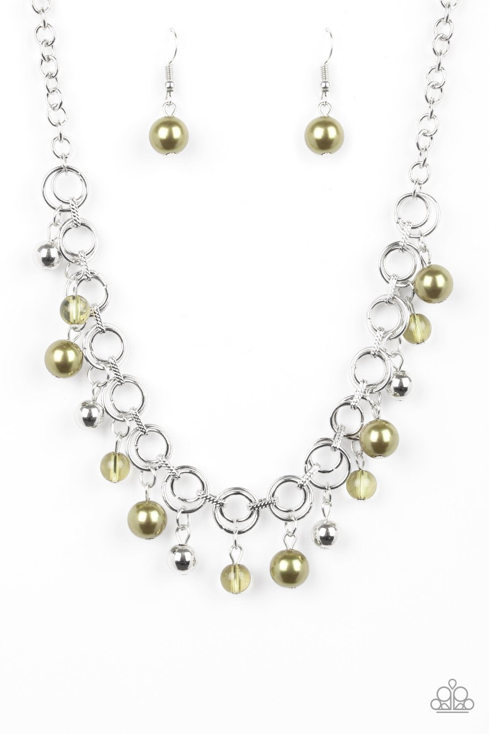 Paparazzi Fiercely Fancy - Green Necklace