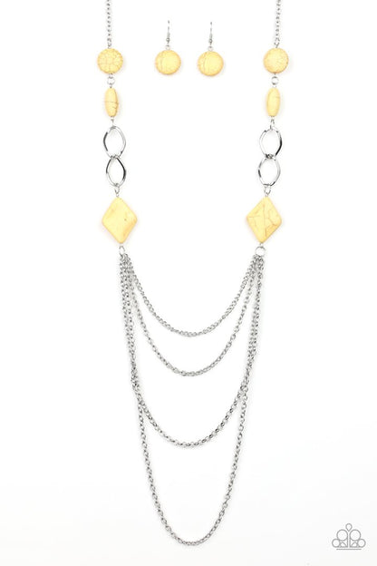 Paparazzi Desert Dawn - Yellow Necklace