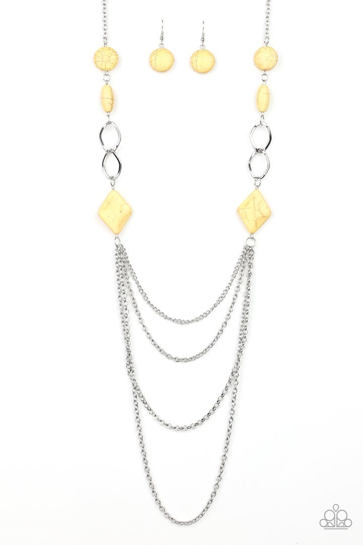 Paparazzi Desert Dawn - Yellow Necklace