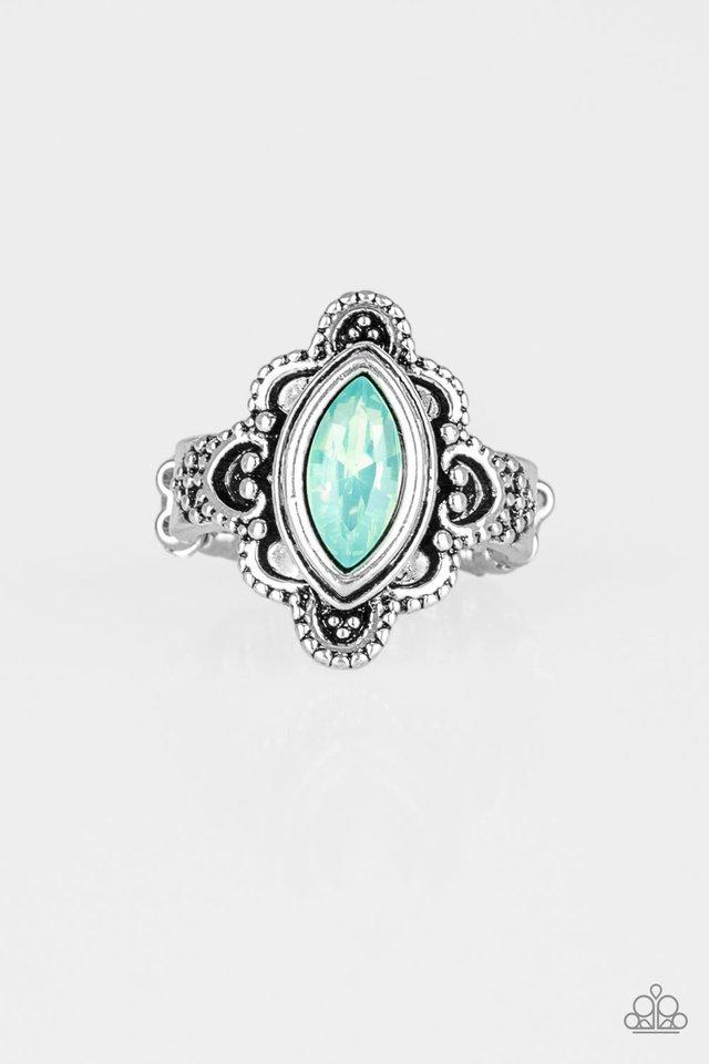 Paparazzi Glass Half-COLORFUL - Green Ring