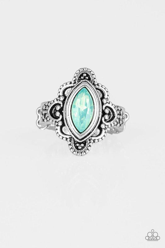 Paparazzi Glass Half-COLORFUL - Green Ring