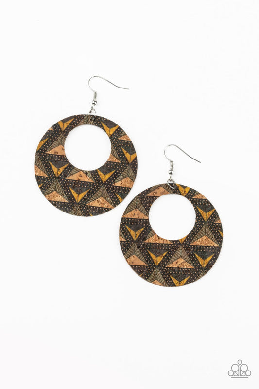 Paparazzi Put A Cork In It - Multi Earrings