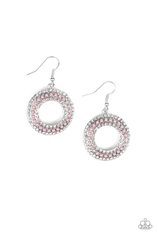 Paparazzi Sparkle Splurge - Pink Earrings