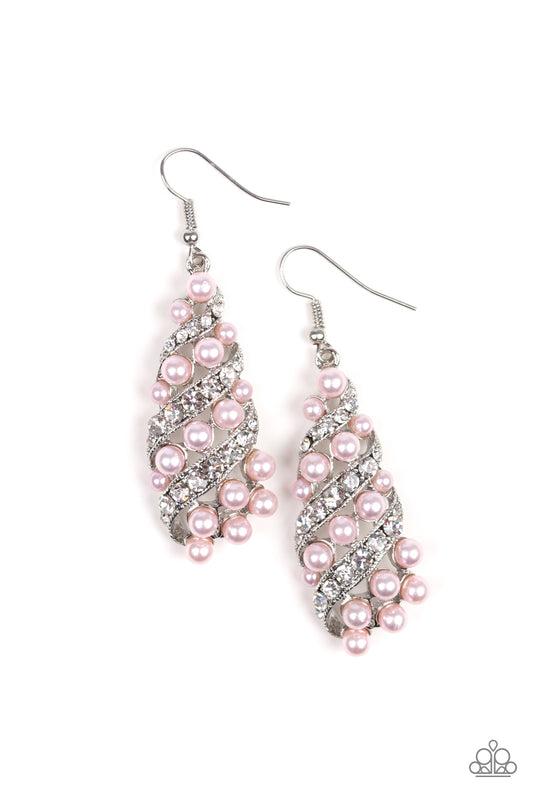 Paparazzi Ballroom Waltz - Pink Earrings