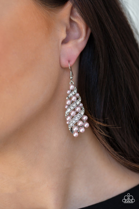 Paparazzi Ballroom Waltz - Pink Earrings