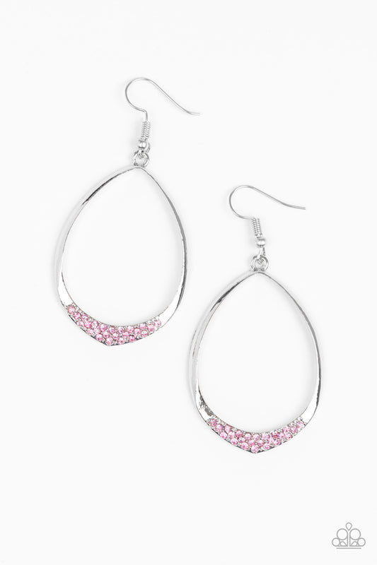 Paparazzi REIGN Down - Pink Earrings