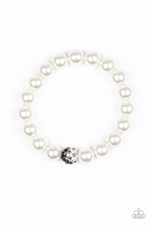 Paparazzi Voila - White Bracelet