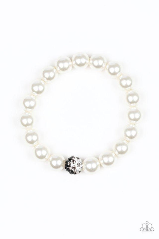 Paparazzi Voila - White Bracelet