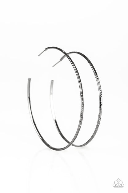 Paparazzi Sleek Fleek - Black Earrings