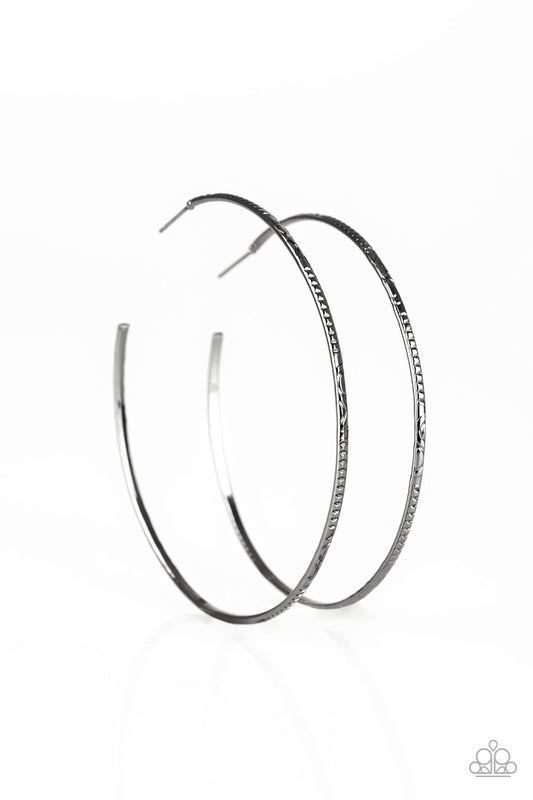 Paparazzi Sleek Fleek - Black Earrings