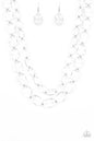 Paparazzi Ice Bank - White Necklace