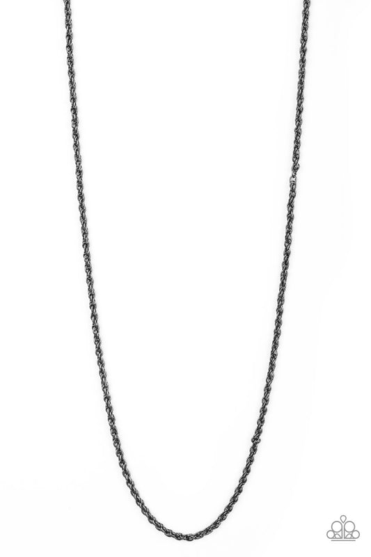 Paparazzi The Go-To Guy - Black Men's Necklace