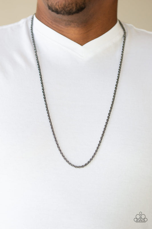 Paparazzi The Go-To Guy - Black Men's Necklace