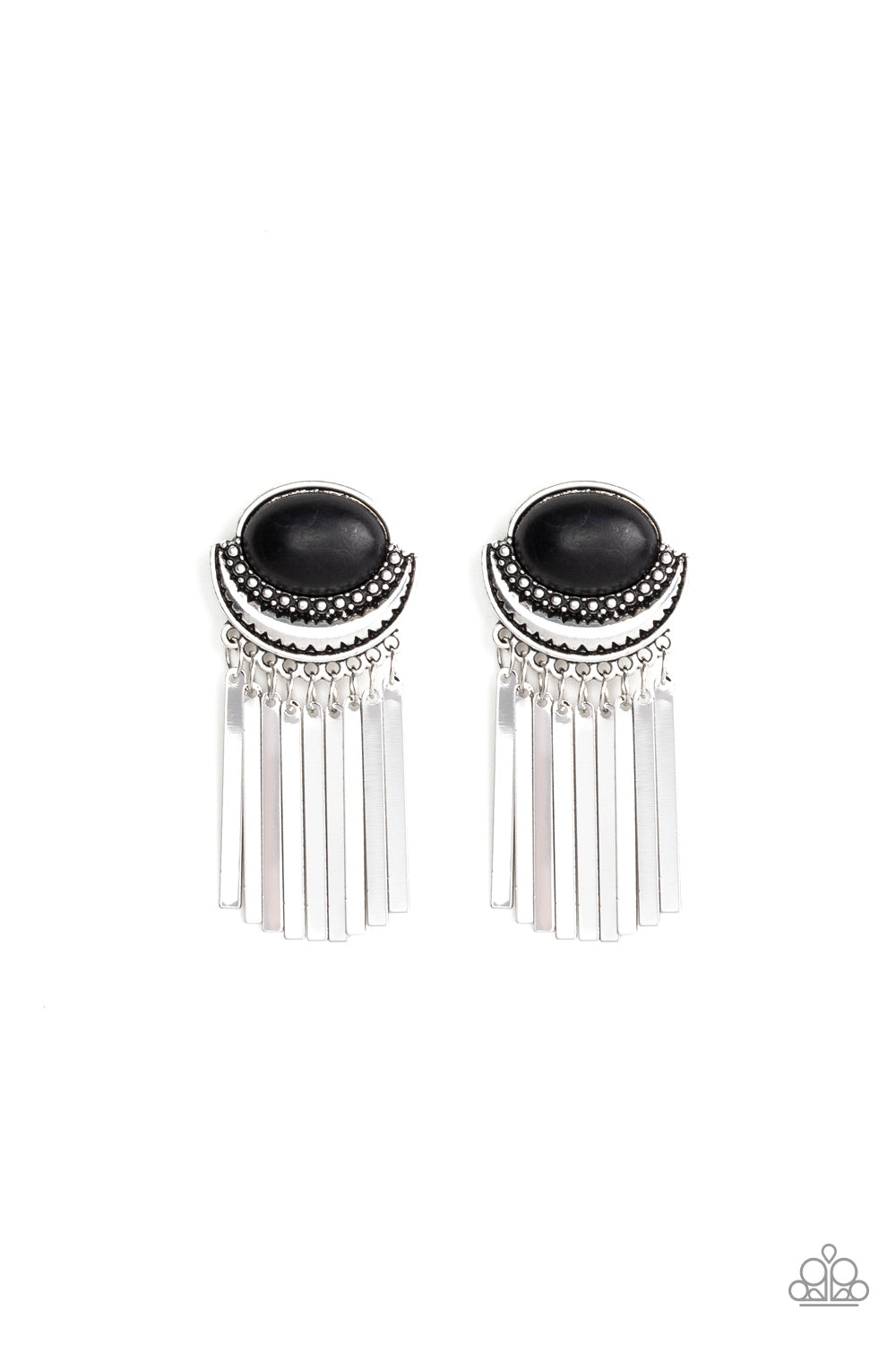 Paparazzi Monsoon Season - Black Earrings