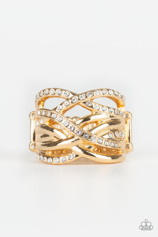 Paparazzi High Rollin' - Gold Ring