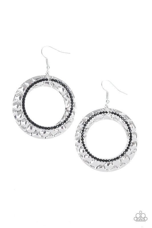 Paparazzi Cinematic Shimmer - Black Earrings