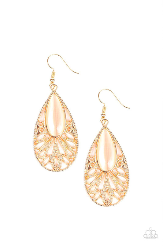 Paparazzi Glowing Tranquility - Gold Earrings